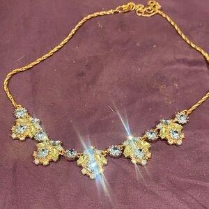 Kendra Scott Gold Necklace with Blue Accents